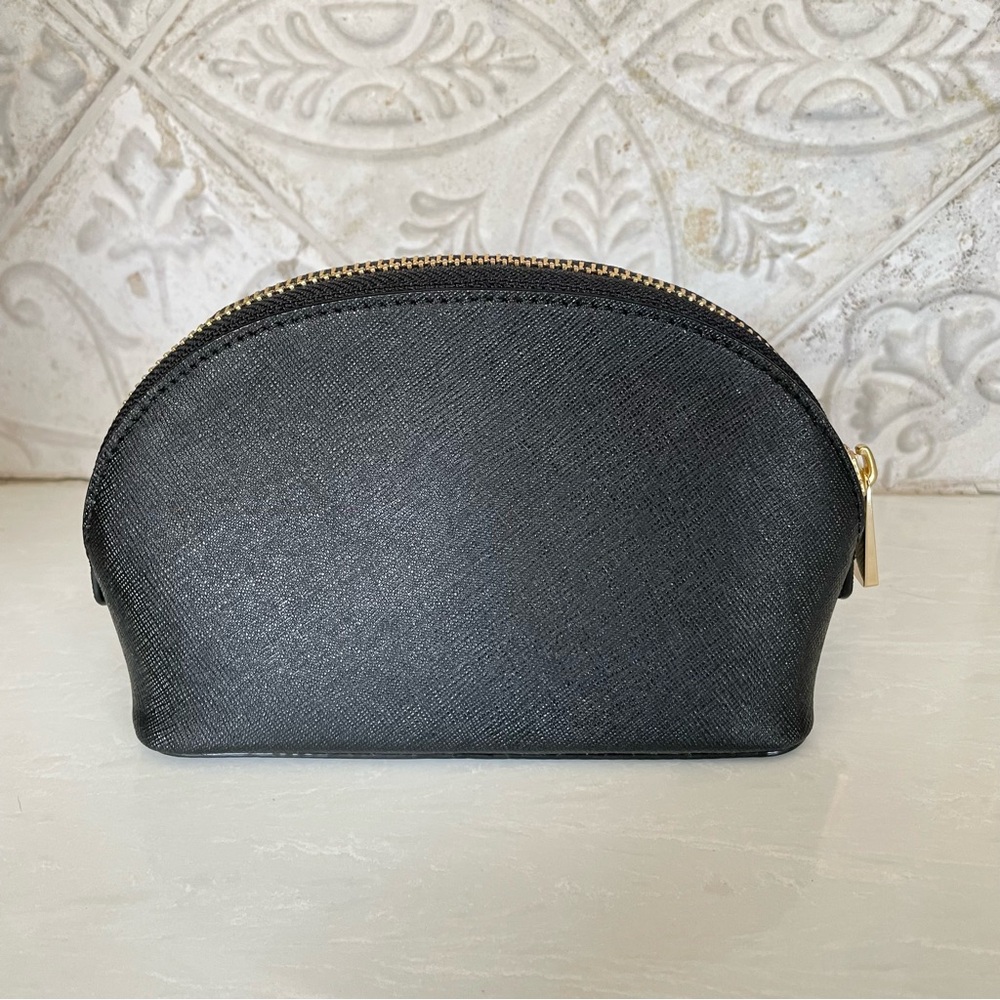 Tory Burch - Robinson Small Makeup Bag- Black - Picture 3 of 14